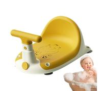 Lnhgh Asiento de bañera para bebés, asiento de baño para bebés, taburete de baño para ducha infantil, cómodos asientos sin bañera antideslizante para bebés con forma de motocicleta de dibujos animados