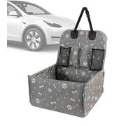 Lnhgh Asiento de coche para bolsa de viaje para mascotas, asiento de coche para perro, asiento trasero, con bolsillos para cojín de asiento para mascotas - Portador de cachorro de coche