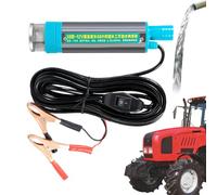 Lnhgh Bomba sumergible - Bomba eléctrica sumergible para coche | De llenado portátil con 2 pinzas cocodrilo para camión barco granja caravana