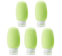 Lnhgh Botellas de aseo de viaje,Botellas de aseo de tamaño de viaje - 5 botellas de inodoro de silicona de tamaño de viaje | Accesorios de viaje comprimibles, Botella de viaje, 90 ml, Se référer au