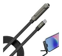 Lnhgh Cable Cargador con Soporte Invisible | Accesorios para Móvil 2 en 1 | Cable de Carga para Teléfono - para Hogar Oficina Viaje Entusiastas Tecnología Escritorio Mesita Noche