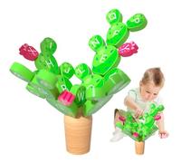 Lnhgh Cactus Juguete Equilibrio, Juguete para bebé apilando Cactus,con bloques de construcción de Cactus de Diseño del alfabeto que apila madera - Ramas educativas para las edades de 3 a 8