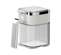 Lnhgh Caja de condimento de vidrio, tarros de condimentos de vidrio transparente,Azucarero de sal de 380 ml - Caja hermética de contenedores de vidrio de condimento de categoría alimenticia con el