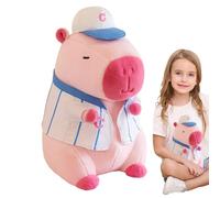Lnhgh Capybara Peluche Capybara - Muñeca Capybara Deporte Capybara,Juguete de peluche de 14 pulgadas con gorra de béisbol, cojín de peluche Capybara Peluche Capybara Decoración del hogar