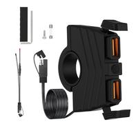 Lnhgh - Cargador de teléfono para motocicleta, cargador de teléfono para motocicleta, cargador de teléfono USB, cargador de teléfono para motocicleta, adaptador impermeable de carga rápida, 3,0 coches