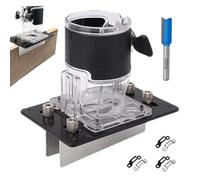 Lnhgh Carril para fresadora de madera, herramienta de fresado 2 en 1, riel de ranura multifuncional para puertas de muebles, conexiones frontales, montaje en armario