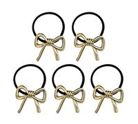 Lnhgh Coletero Para El Cabello Con Lazo - Elástico De Metal 5 Unidades,Accesorios de con moños para mujeres | Para Compras Viajes Fiesta Salidas Informales Fiestas Bodas Escuela Mujeres Niñas