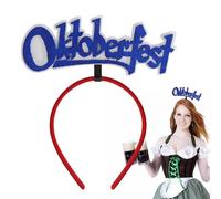 Lnhgh Diadema Cerveza Negra - Diademas de fantasía para mujer Exquisita | Creative Barba Diadema Cerveza Taza Diseño Oktoberfest Hairband Para Lavado Diario De La Cara