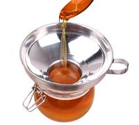 Lnhgh Embudo para tarro, embudo de ancha, Embudos de ancha de acero inoxidable para cocina, Embudos de metal con asa para rellenar botellas, embudo de grano de mermelada Oil