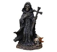 Lnhgh Figura decorativa del diablo del demonio, estatua del demonio del diablo de Halloween, figura de demonio de Halloween, esculturas de resina con estructura fina de esqueleto para sala de estar,