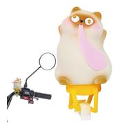 Lnhgh - Figura decorativa para manillar de bicicleta, diseño de animales de dibujos animados para manillar de bicicleta, accesorio impermeable para scooter de carretera, vástago de conducción, casco