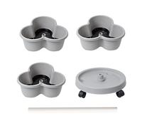 Lnhgh Jardinera apilable | Torre de Jardín Vertical con Módulos,Macetas De Ruedas Desmontables Accesorio para Suculentas Y Flores