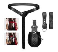 Lnhgh - Kit de cinturón renacentista, accesorios de disfraz piratas para cosplay de Halloween - Suministros de Cosplay para hombres y mujeres adultos Fiestas Festivales Teatro Coleccionistas Eventos