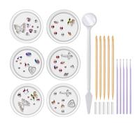 Lnhgh Kit de gemas para dientes, gemas para dientes | Conjunto de gemas de dientes de moda,Kit creativo de gemas para dientes, kit de gemas para dientes con cristales, kit profesional de gemas para