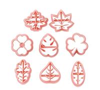 Lnhgh Molde para galletas con forma de hoja, para pastelería de alta calidad, molde para pasta de azúcar moldeable, 8 piezas para crear Fudge