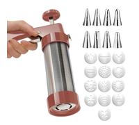 Lnhgh Molde para galletas Spritz, molde manual robusto, máquina de repostería y prensa para pasta de cocina, , pizzelle, pastel, hogar, panadería y