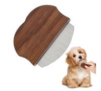 Lnhgh Peine Para Perros Para Eliminar - Peine Para Gatos de Madera con Mango Curvo | Eliminador de Insectos Herramienta de Aseo para Cuidado del Pelaje de Cachorro Mediano Grande Gatito Conejo Caballo