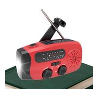 Lnhgh Pequeña Radio Portátil | Radio Solar con Manivela Manual,Reproductor MP3 Multibanda Versátil con Rendimiento Fiable para Emergencias Tormentas Acampada Senderismo y Exteriores