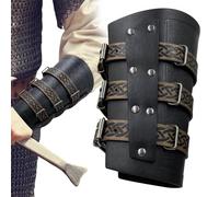 Lnhgh - Protector de Brazo Retro renacentista, brazaletes Medievales de Piel sintética con Hebilla, Accesorios Medievales Reutilizables de Piel sintética para Cuentos de renacentistas