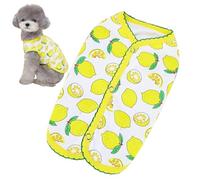 Lnhgh Ropa para perros, ropa para perros pequeños - Ropa sin mangas para perros con diseño de fresa | Ropa cómoda y transpirable para mascotas con botón a presión en la espalda para perros,