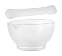 Lnhgh Tazón trituradora de guacamole, tazón trituradora de ajo - Tazón de pie con maja de vidrio - Accesorios de varilla de molienda de molino de hierbas, tazón de molino para cocina de ajo de hierbas