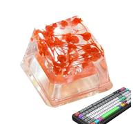 Lnhgh Teclas de resina para teclado, retroceso, teclas florales - Gypsophila Sa Profil, teclado de juego de resina, translúcido, R4, Esc para teclado mecánico, flor eterna