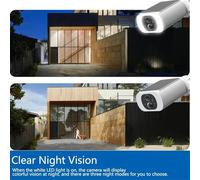 LNHHG Cámara Bala IP Tuya de 5 MP con WiFi for Exteriores, batería, Panel Solar, CCTV, vigilancia inalámbrica, Seguridad for el hogar, Audio bidireccional(WiFi Solar 128G Card)