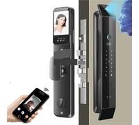 LNHHG Cerradura Inteligente con reconocimiento 3D, Apertura de Puerta sin Contacto, Cerradura Inteligente automática con cámara, WiFi, vídeo, Timbre, Control por aplicación(Only Lock No Mortise)