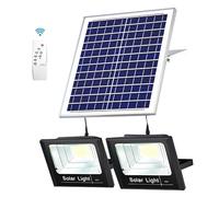 LNHHG Luz de inundación Solar Super Bright Solar LED Light Outdoor Garden Street Path Lamp with Remote Control Waterproof Spotlight para jardín, Entrada, Garaje, Patio