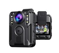 LNHHG Mini cámara Corporal con vídeo Cámara Corporal M6 2160P/GPS cámara portátil Compatible con 7 Horas de grabación 64GB cámara Corporal de policía cámara Corporal de visión Nocturna