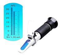 LNHHG Refractómetro de Mano para elaborar Cerveza, Mosto, refractómetro 0-32% SG 1.000-1.130, refractómetro de Cerveza de Doble e