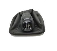 LNHYGTFR Pomo Perilla de Cambios Compatible con Skoda para Octavia para A5 MK2 2004 2005 2006 2007 2008 2009 2010 Perilla De Cambio De Marchas para con Funda De Cuero Negro Tapa Cromada(5s Black)