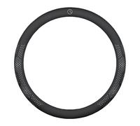LNHZX Funda para Volante de Coche para Mercedes-Benz C-Class/GLC Cuero Cubierta del Volante Antideslizante Transpirable Protector de Volante Accesorios Interiores,White-O-Type