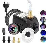 Lnicez Bomba de Agua con LED Luces 2000L/H 25W Bomba Sumergible para Acuario Estanque Pecera Fuente Circulación de Agua Dulce y Marino con 5 Boquillas mangueras de vinilo (1M)