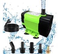 Lnicez Bomba de Agua Sumergible - Potente Bomba Pequeña (50W 3500L/H) Bomba de Agua Acuario con 2.8 m de Altura de Elevación, 5 Boquillas para Fuentes de Pared,Tubble,Acuario Cable-1.8 M (Talla)