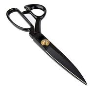LNKA Sewing Fabric Scissors Black - 9 Inch Professional Scissor Heavy Duty Industrial Strength High Carbon Steel Shears for Fabric Leather Paper Craft Home Tailors Dressmakers