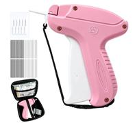 lnkey Stitchy - Fijador rápido de ropa, mini pistola de puntada para ropa, pistola de etiquetado de puntadas de ropa con funda, herramienta de costura con 6 agujas, 1500 negro y 1500 blanco de 5 mm