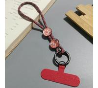 LNKUGN Cinturino da polso semplice con Motivo a Pietra di Cristallo, regolabile, con cordino Corto per cellulare, custodia universale Anti-smarrimento