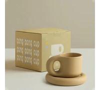 LNKUGN Pangpang Fat Mug Creative Novelty Cup and Saucer Coffee Mug Ceramic