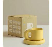 LNKUGN Pangpang Fat Mug Creative Novelty Cup and Saucer Coffee Mug Ceramic