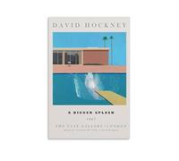 LNLEXTAR David Hockney A Bigger Splash Art Póster Pintura Decorativa Lienzo Arte Mural Salón Póster Dormitorio Pintura, Arte de Pared Impresión de Imagen Moderna Decoración de Habitación Familiar 30 x