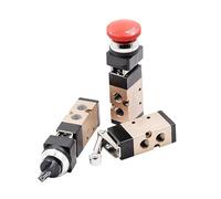 LNMOUMEZB Válvula mecánica neumática de Dos Posiciones, Cinco Puertos y Cinco vías, Tipo botón de Rueda de Rodillo MSV-86522R/TB/EB (1 Unidad)(Msv-86522tb,8MM)