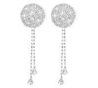 Lnngub Borlas de diamantes de imitación para pezones, borlas de pezón para mujer, borlas de pezón, borlas de diamantes de imitación, cubiertas de pezones de cristal, calcomanías para pezones para