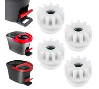 Lnngub Spin Mop - Juego de 4 piezas de repuesto de plástico Spin Mop - Rodamiento de embrague - Piñón de repuesto de 2,5 cm - para O-Cedar y Vileda Easywring RinseClean (blanco)