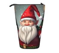 LNNIUK Bolsa telescópica para lápices con estampado de gnomo tradicional de Navidad, soporte para bolígrafos, organizador de pie retráctil, bolsa de oficina