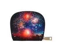 LNNIUK Cartera con diseño de explosión de fuegos artificiales en 3D, tarjetero, para hombres y mujeres, tamaño compacto para adultos, Blanco, Talla única