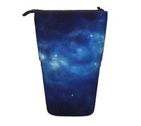 LNNIUK Galaxy Print - Estuche telescópico para lápices, soporte para bolígrafos, organizador de pie retráctil, bolsa de oficina