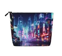 LNNIUK Hacker Era - Bolsas de maquillaje para bolso, bolsa de cosméticos con cremallera, organizador de maquillaje grande de lona de viaje, Negro -, Talla única