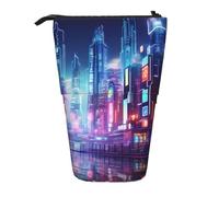 LNNIUK hacker era Print - Estuche telescópico para lápices, soporte para bolígrafos, organizador de pie retráctil, bolsa de oficina