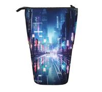 LNNIUK hacker era Print - Estuche telescópico para lápices, soporte para bolígrafos, organizador de pie retráctil, bolsa de oficina